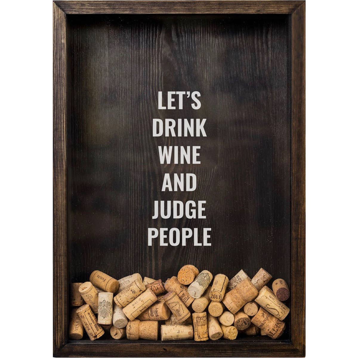 Wijndecor, wijnkurkhouder „Let's Drink Wine” wijnbord
