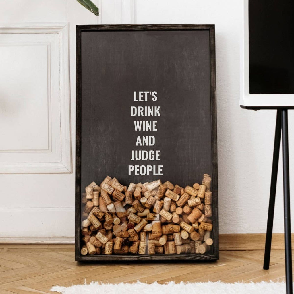 Wijndecor, wijnkurkhouder „Let's Drink Wine” wijnbord