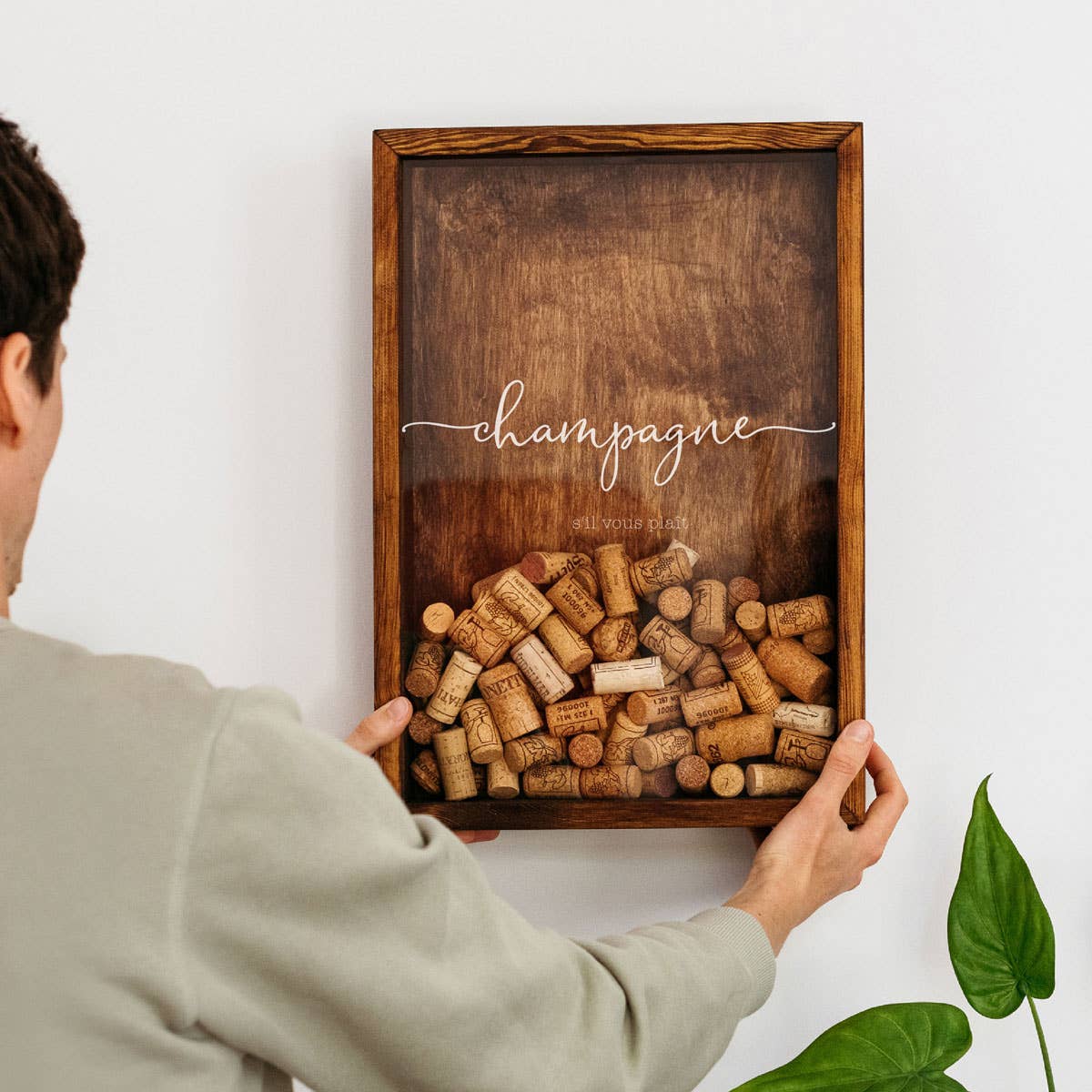 Champagne-decor, houten wijnkurkkist „Champagne”