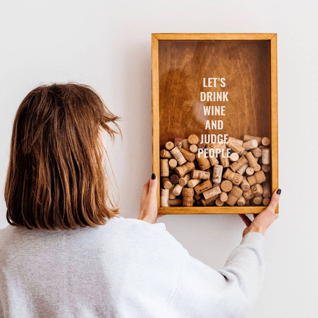 Wijndecor, wijnkurkhouder „Let's Drink Wine” wijnbord