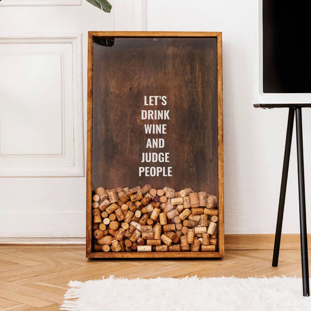 Wijndecor, wijnkurkhouder „Let's Drink Wine” wijnbord