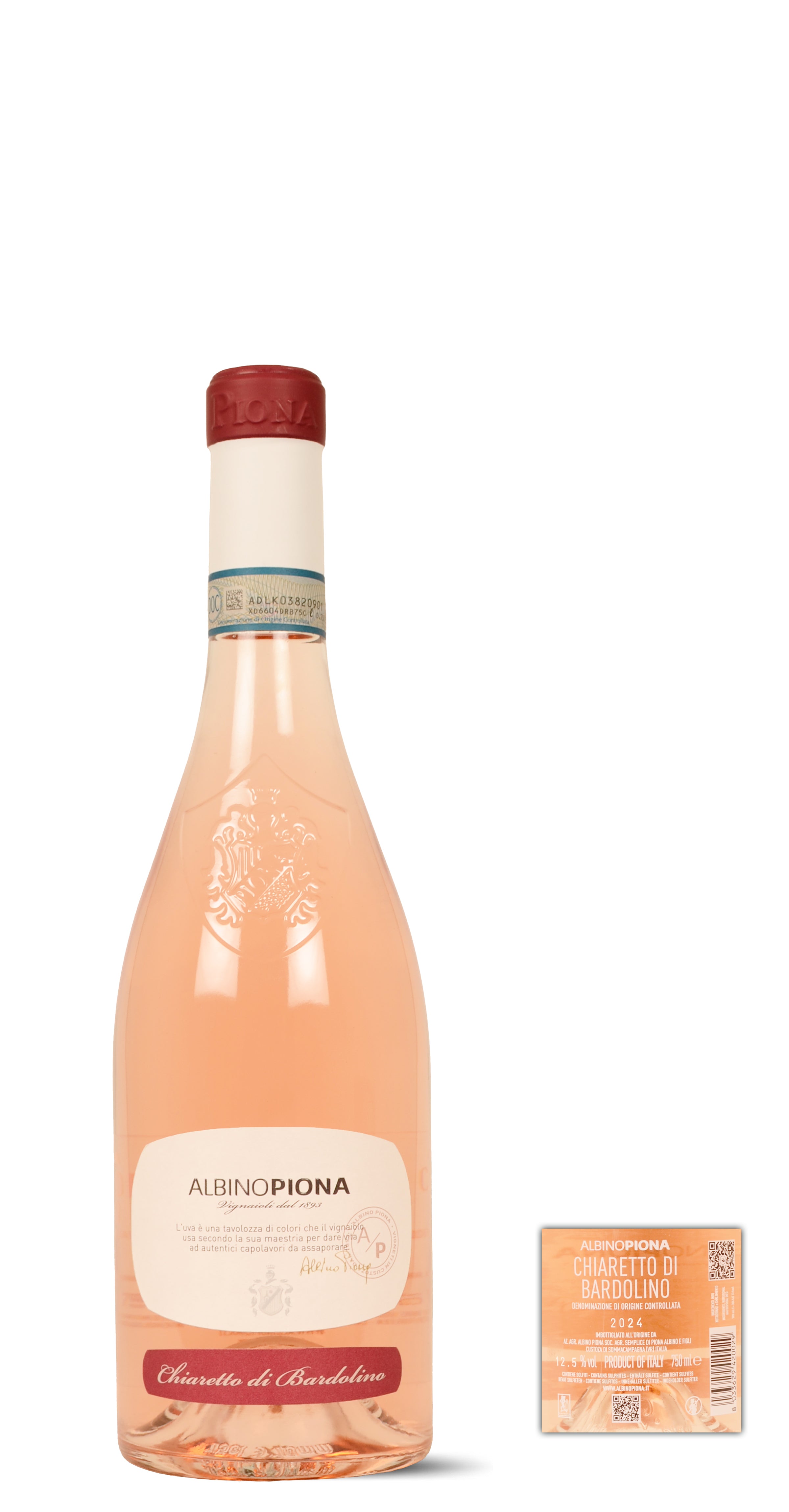 2024 - Albino Piona - Chiaretto di Bardolino - Corvina Veronese 70 percent Rondinella 30 percent . - 0,75 Ltr. - Rosato