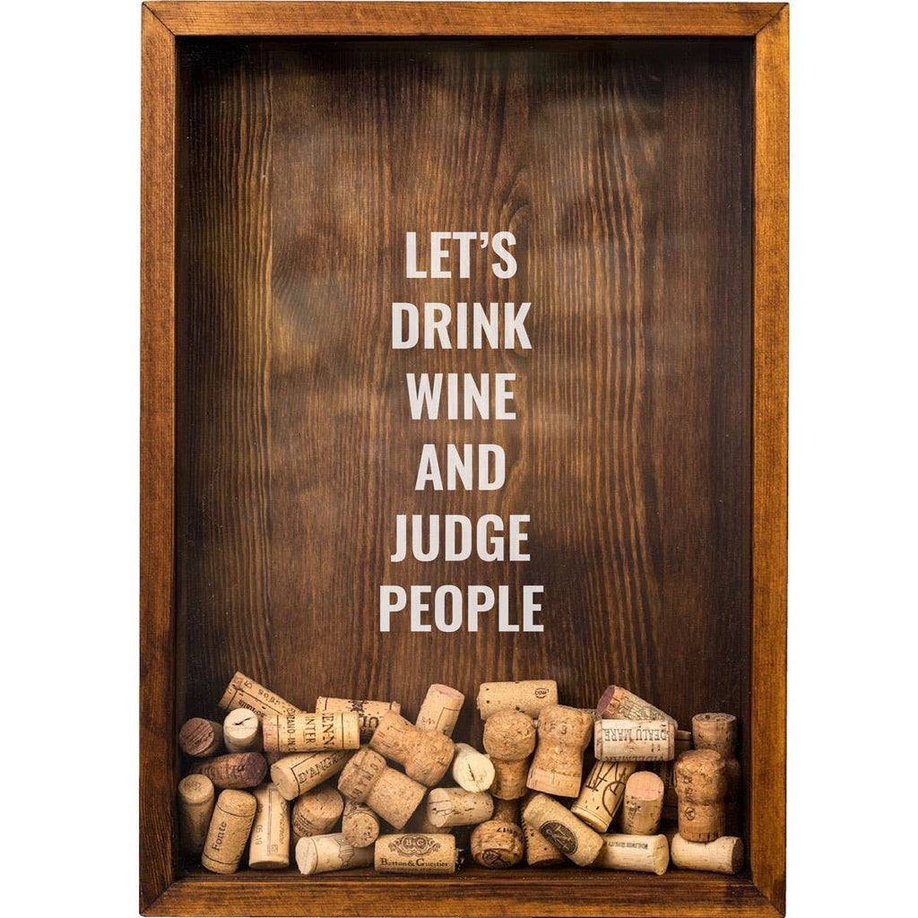 Wijndecor, wijnkurkhouder „Let's Drink Wine” wijnbord
