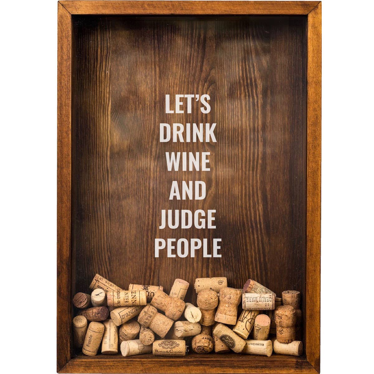 Wijndecor, wijnkurkhouder „Let's Drink Wine” wijnbord