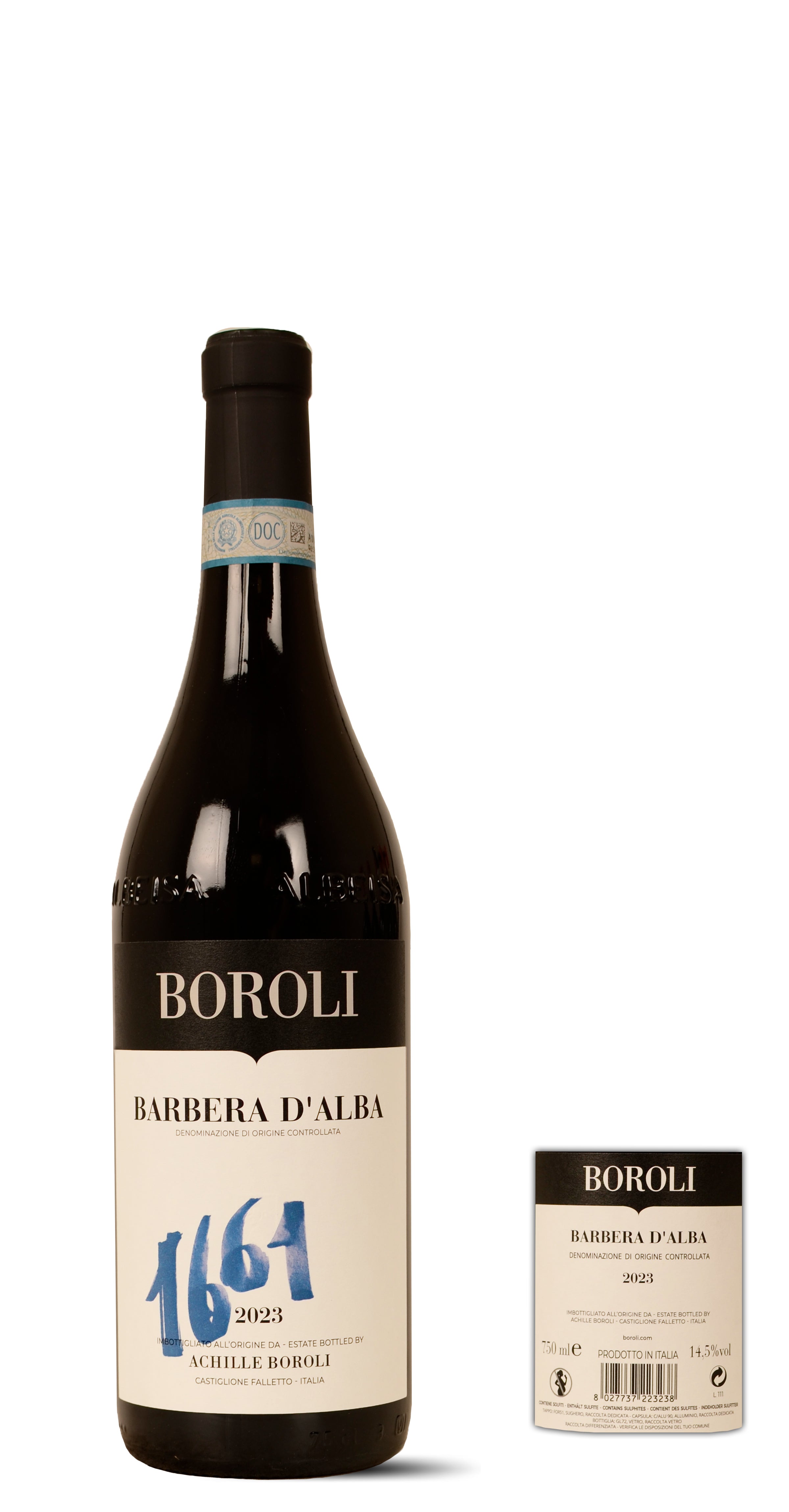 2023 Boroli 1661 Barbera d'Alba  0,75 Ltr.  Rosso