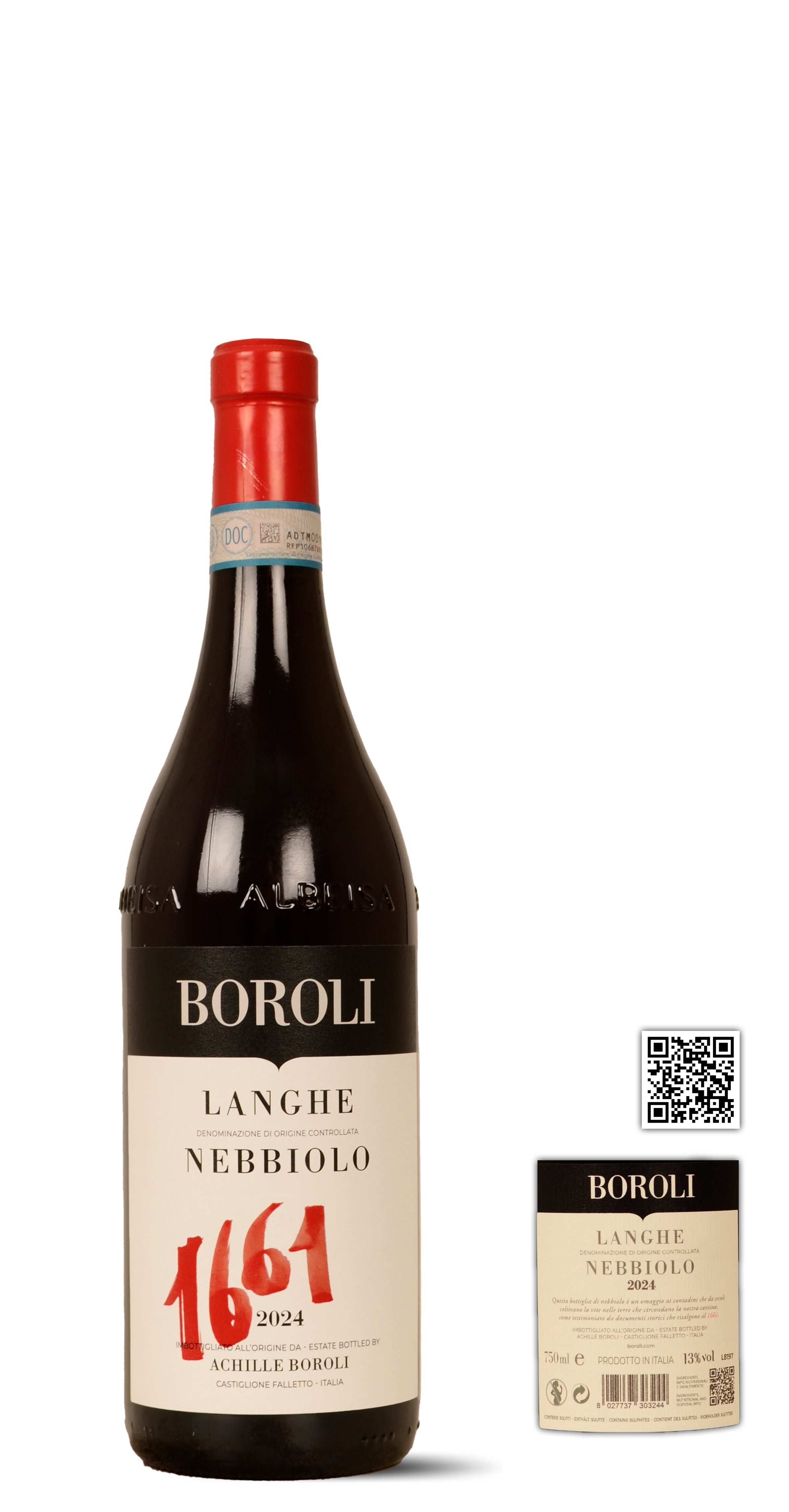 2024 - Boroli - Langhe 1661 - Nebbiolo - 0,75 Ltr. - Rosso