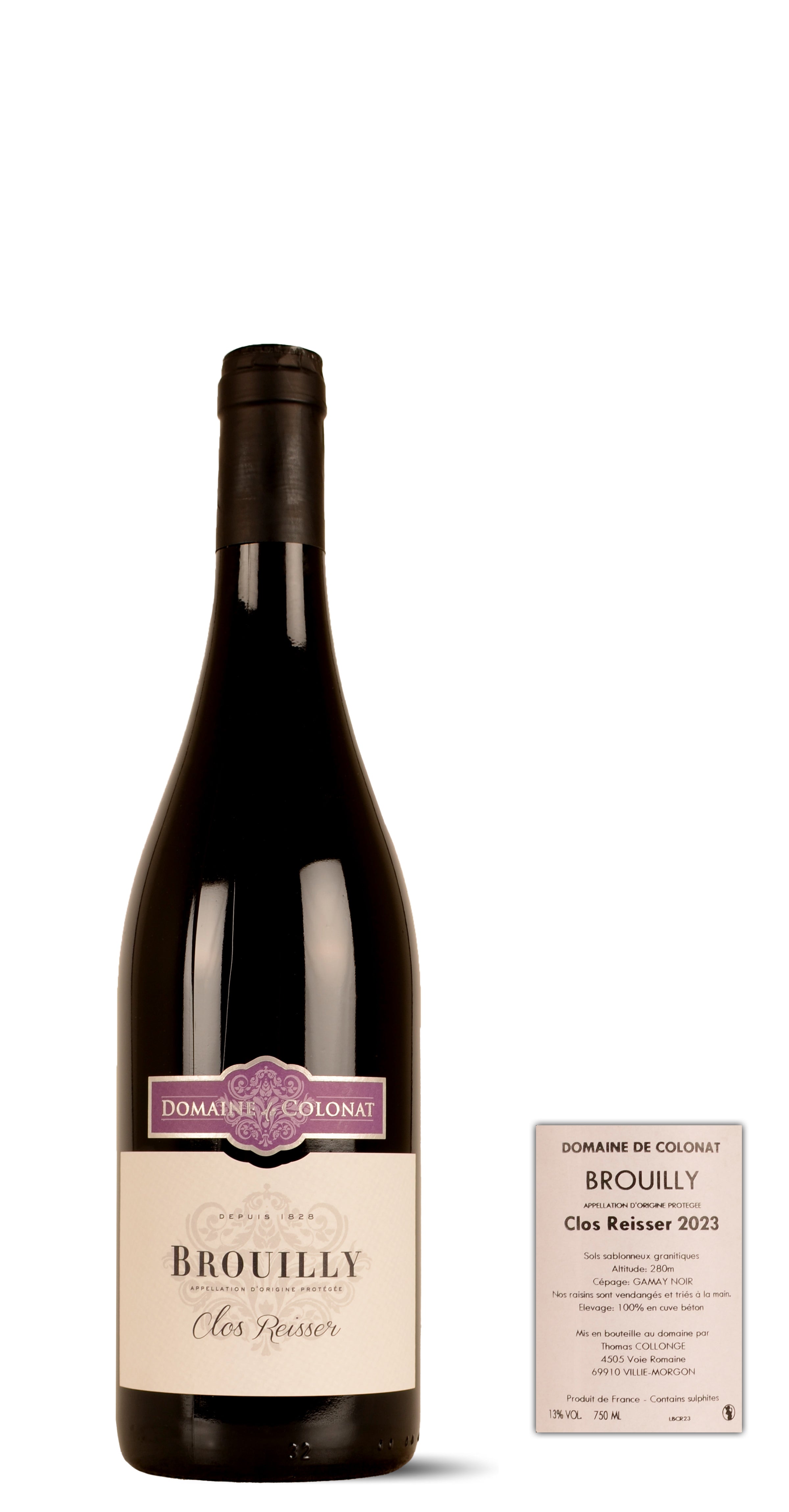 2023 - Domaine de Colonat - Brouilly - Clos Reisser - 0,75 Ltr. - Rouge