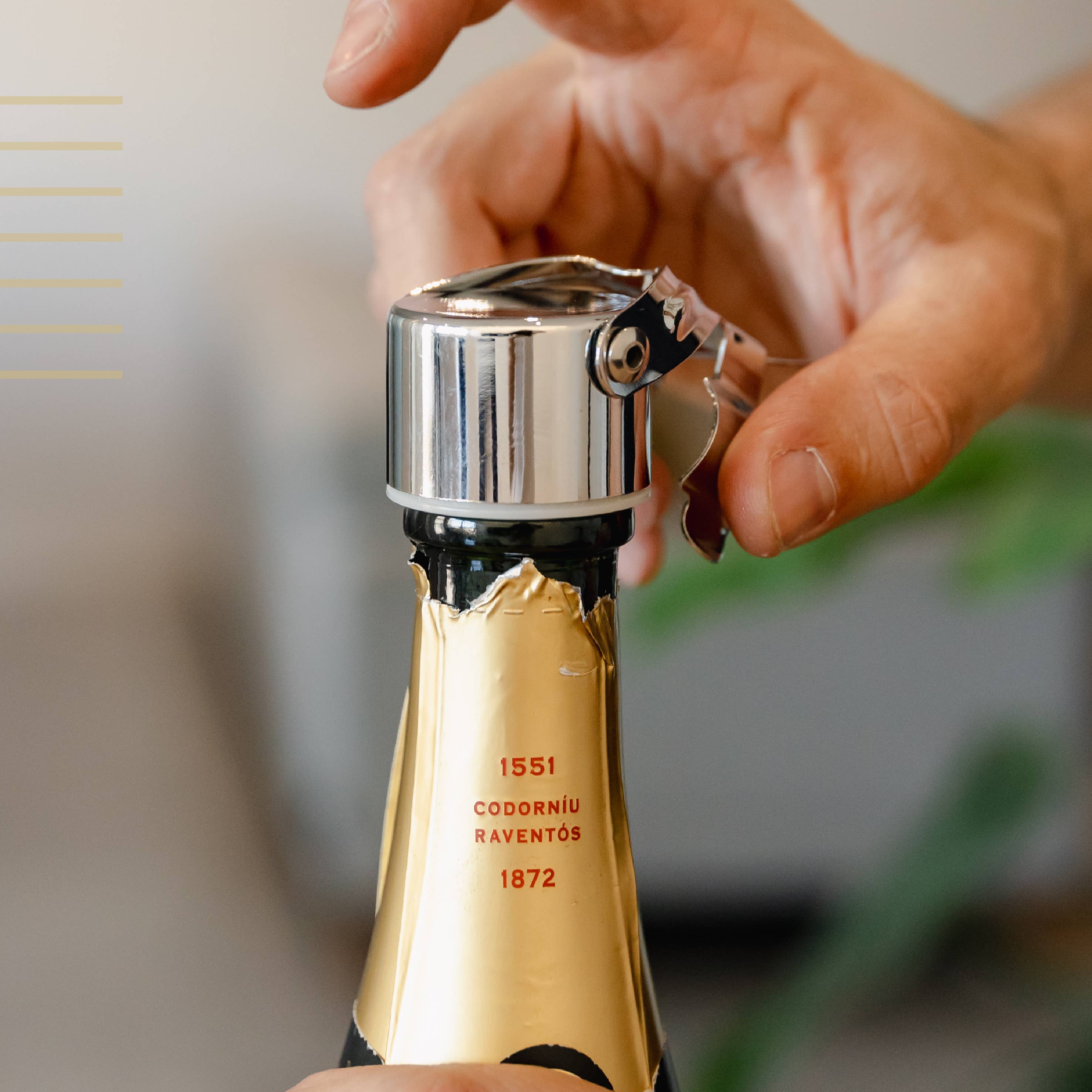 VINAK - Verchroomde roestvrijstalen champagnekurk