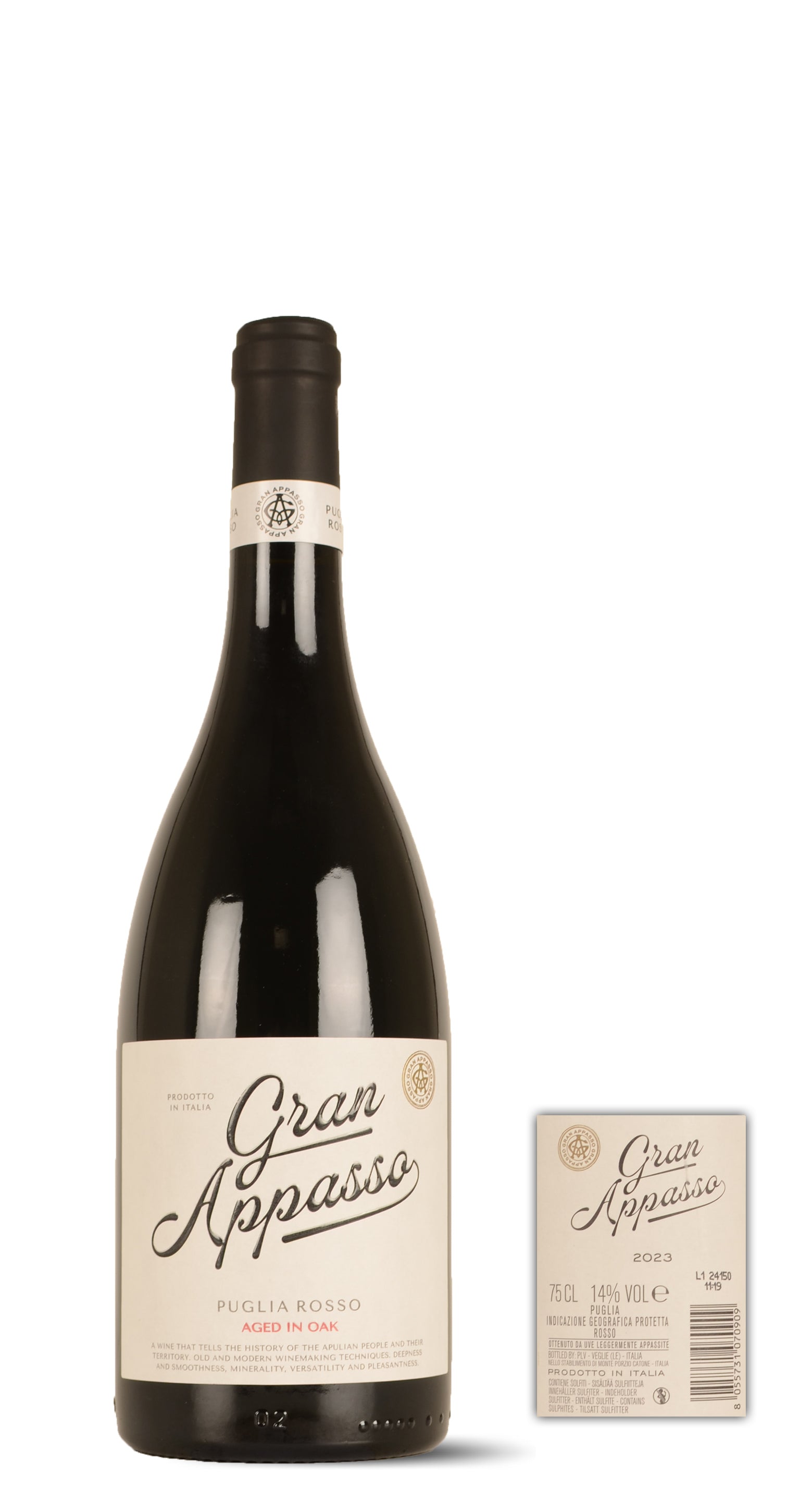 2023 - GRAN Appasso - Negroamaro, Syrah e Cabernet - 97 Punti Luca Maroni - Puglia - 0,75 Ltr. - Rosso Passito