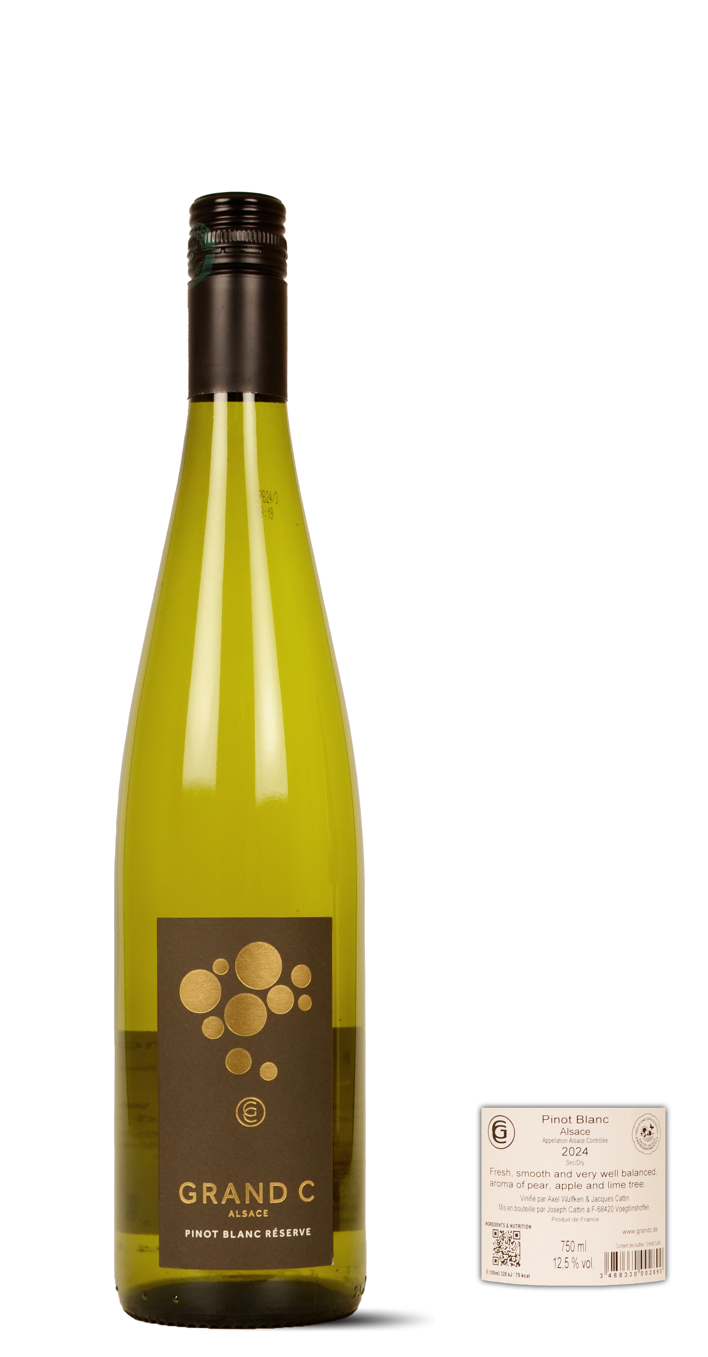 2024 - GRANDC - Réserve - Pinot Blanc - 0,75 Ltr. - Blanc