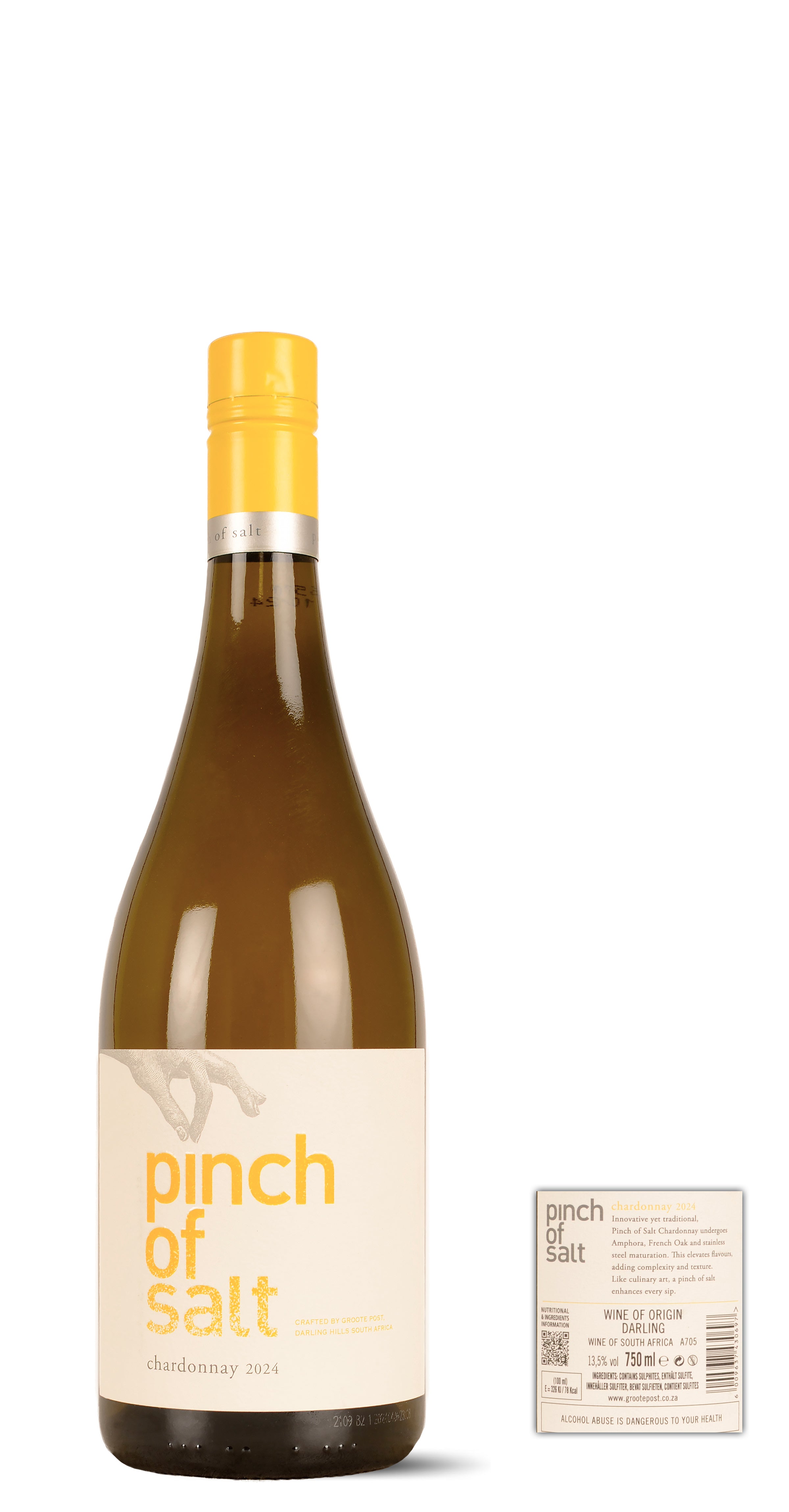 2024 - Groote Post Vineyards - Pinch of Salt - Chardonnay - 0,75 Ltr. - White