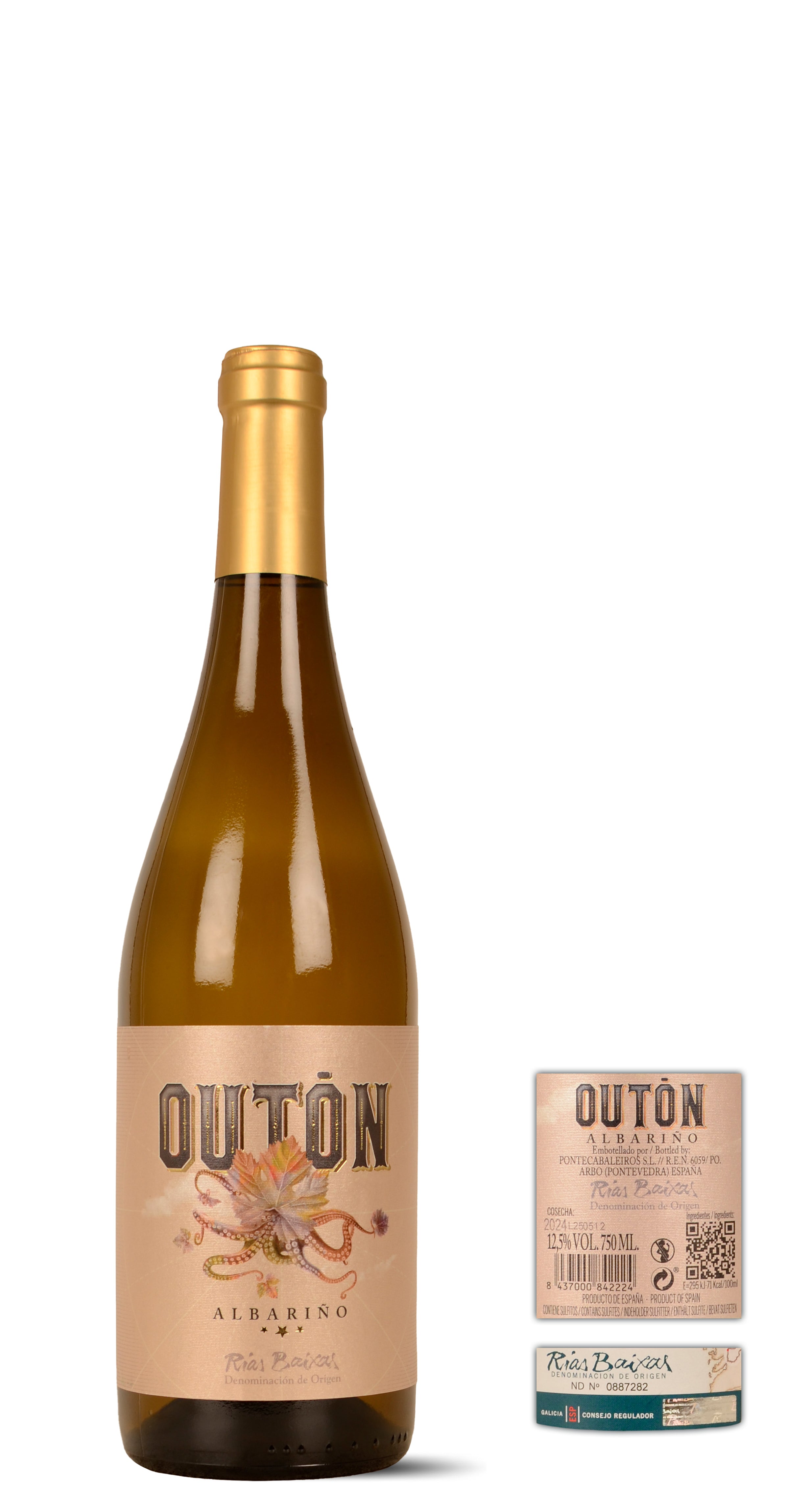 2024 - Bodegas As Laxas - Rias Baixas - Outon Albariño - 0,75 Ltr. - Blanco