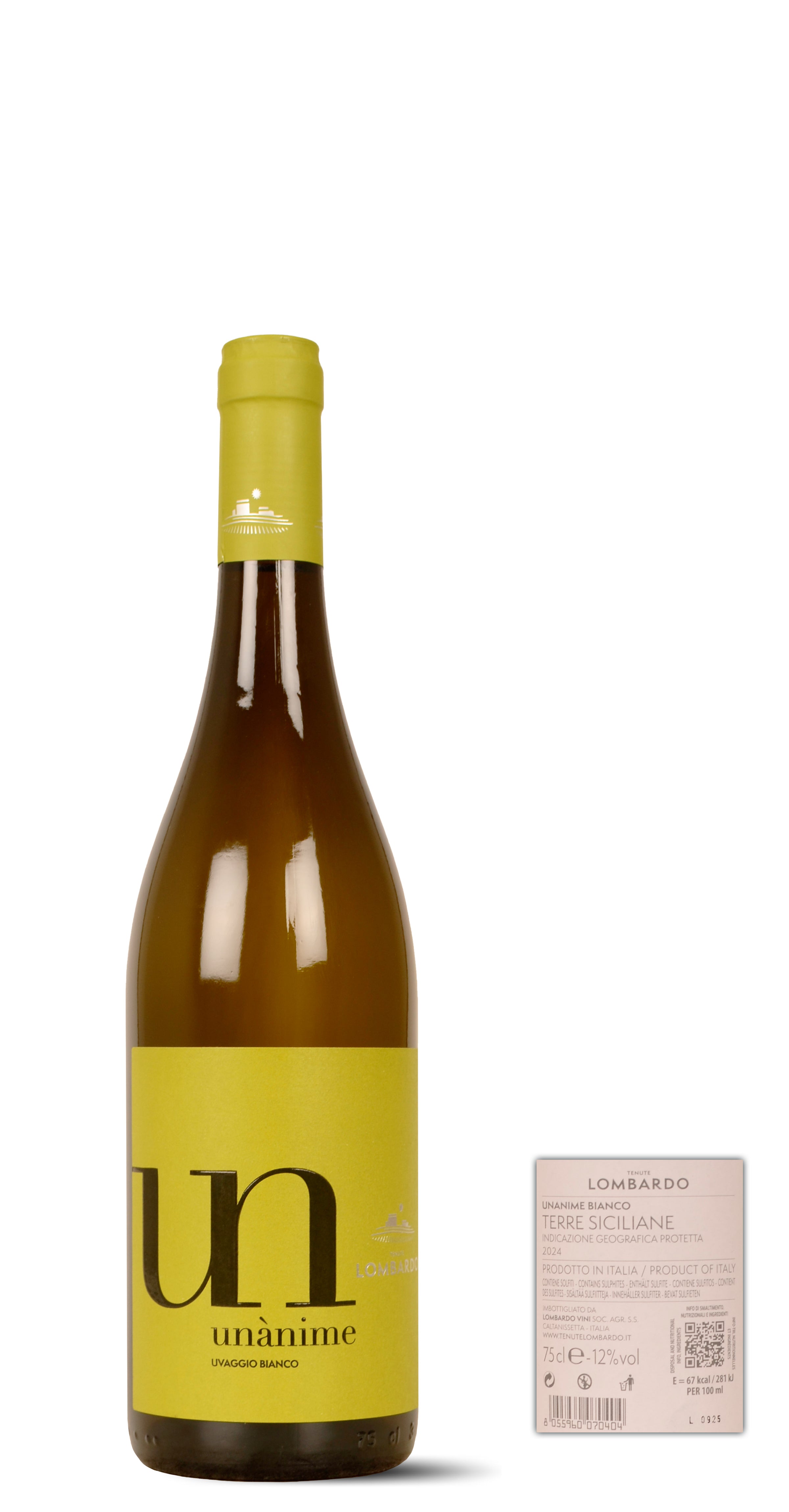 2024 - Lombardo Vini - Unànime - Grillo, Catarratto, Moscato - 0,75 Ltr. - Bianco