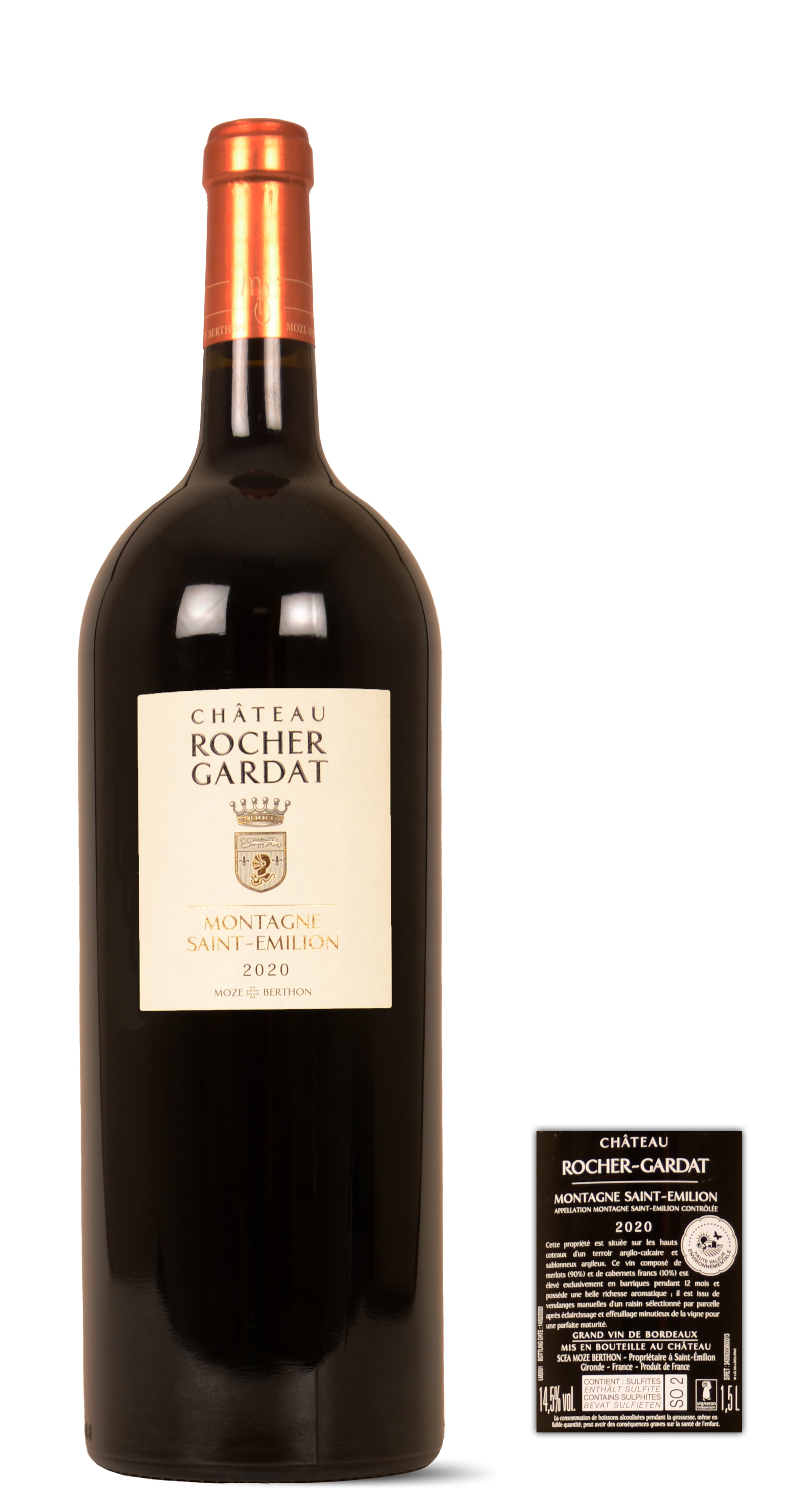 2020 - Château Rocher-Gardat - Montagne Saint-Emilion MAGNUM - Moze - 1,5 Ltr. - Rouge