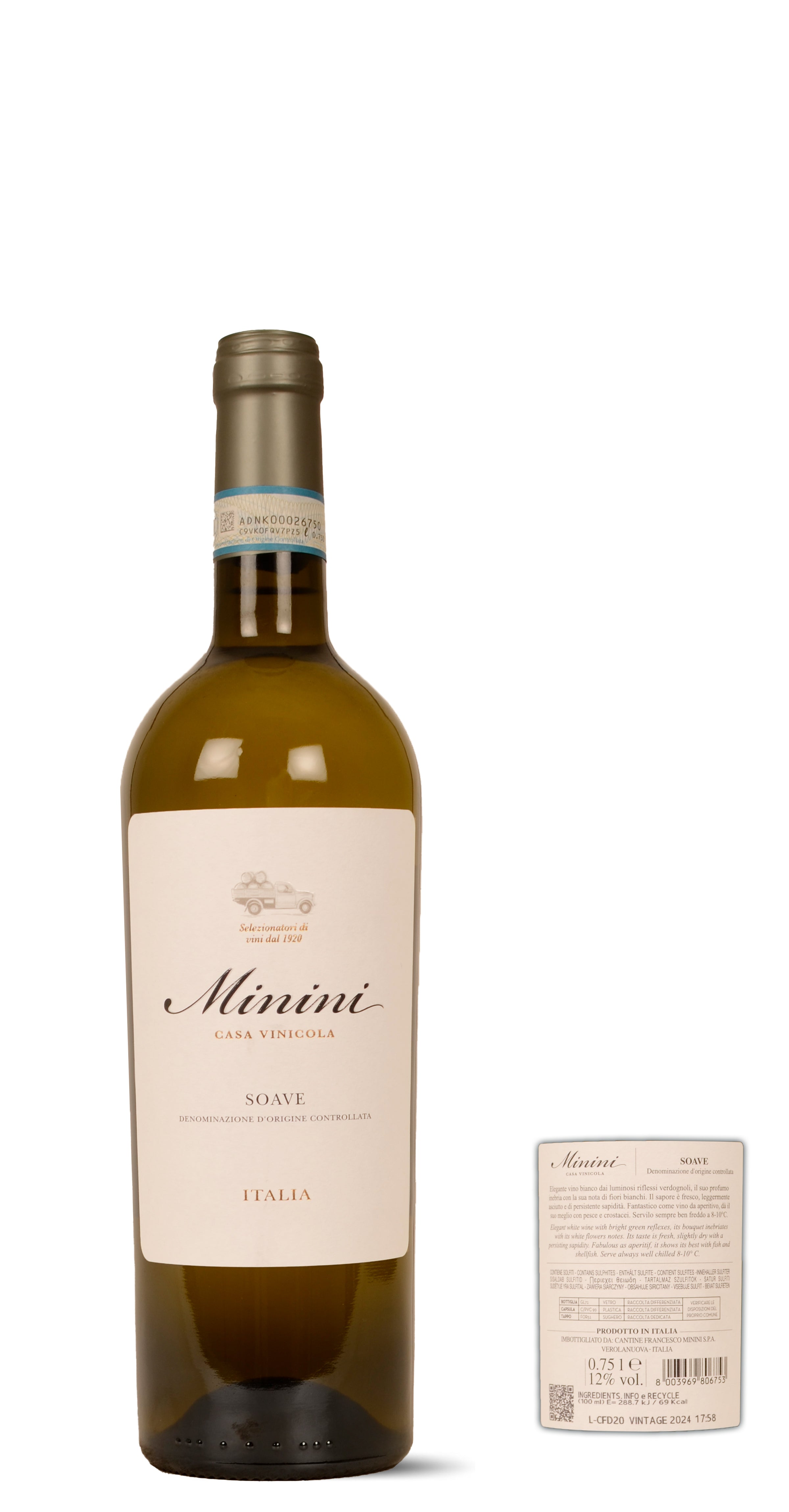 2024 Cantine Minini Selezione Premium Soave delle Venezie DOC  0,75 Ltr. Bianco