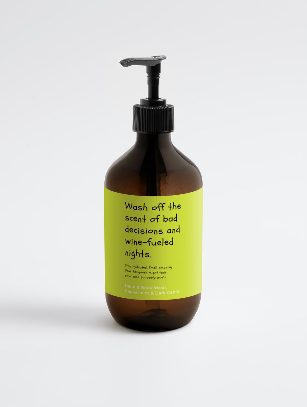 Hand & Body Wash, Peppermint & Dark Cedar