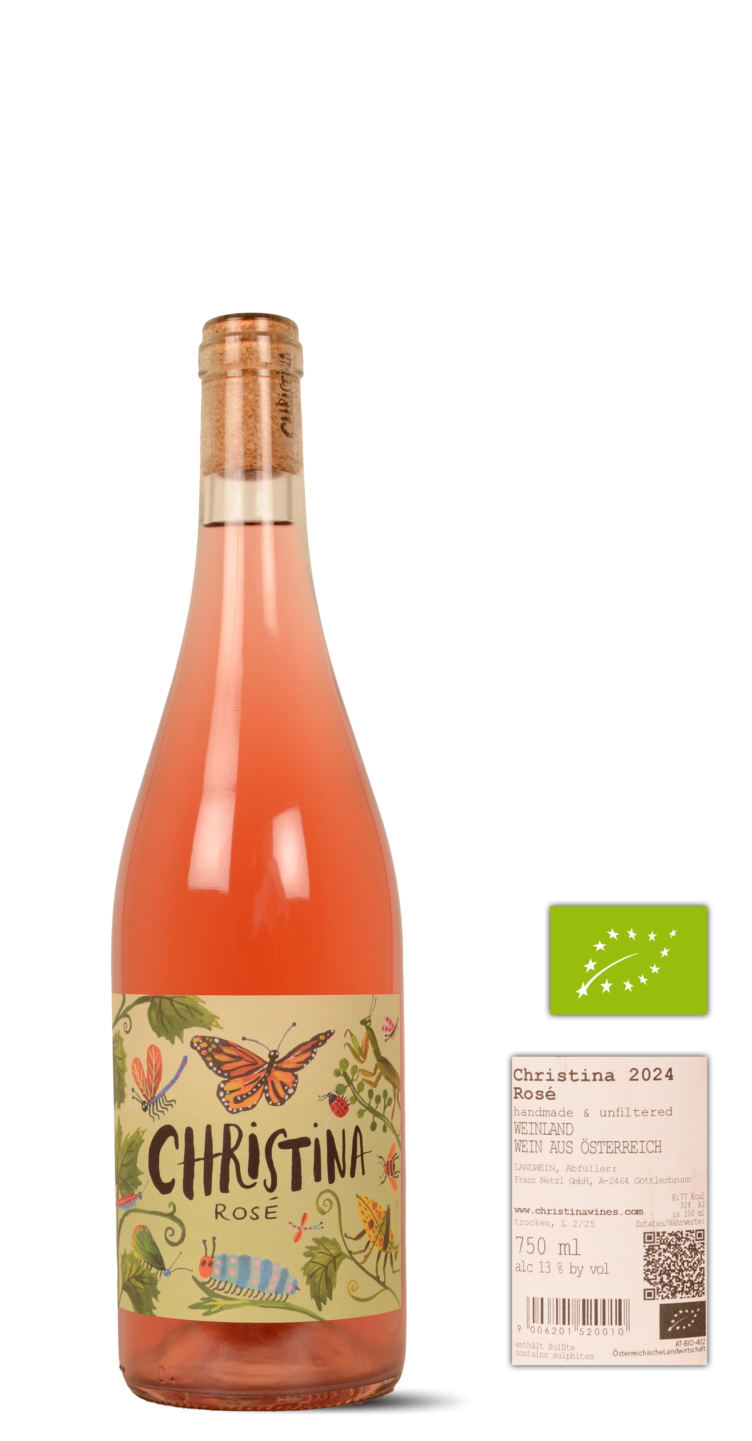 2024 - Christina - Rosé - Unfiltered & Unfined - Natuurwijn - 0,75 Ltr. - Rosé