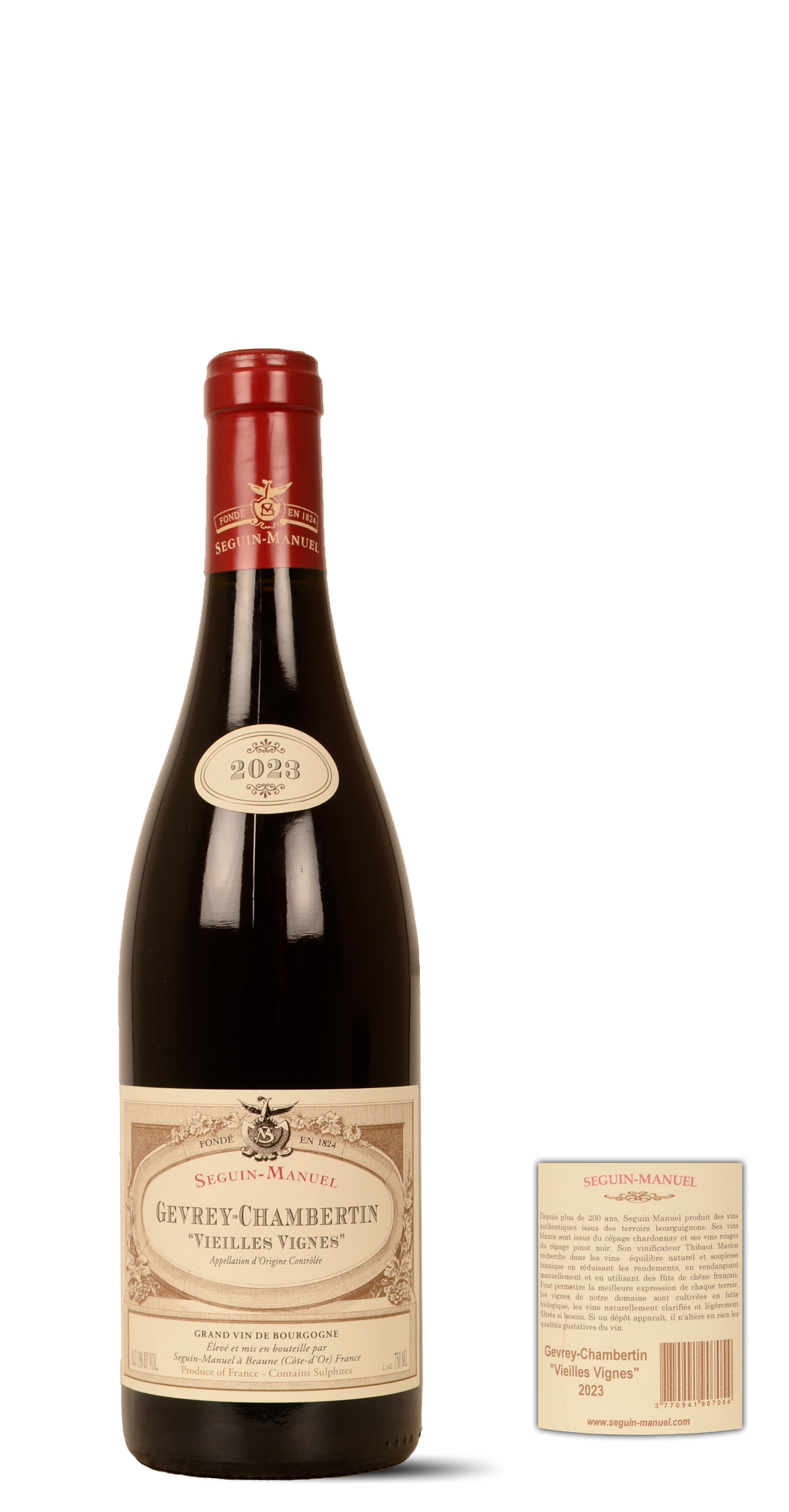 2022 - Seguin Manuel - Gevrey Chambertin - Vieilles Vignes - 0,75 Ltr. - Rouge