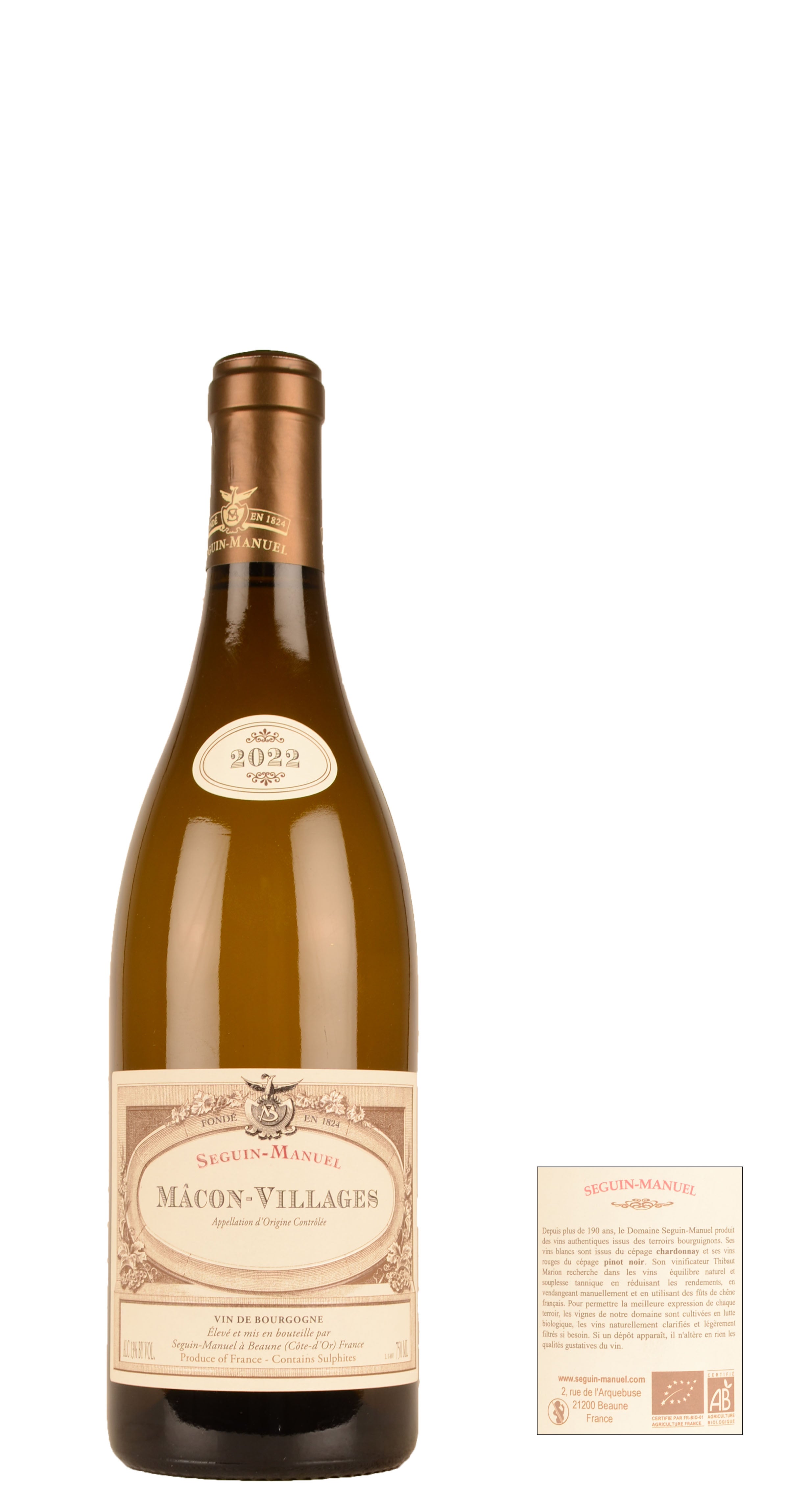 2022 - Seguin Manuel - Mâcon Villages - Chardonnay - 0,75 Ltr. - Blanc